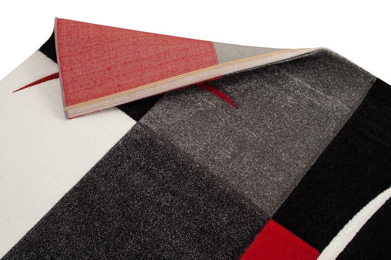 London Patch Friezematta 200x290 - Röd - Textil & mattor - Mattor - Modern matta - Friezematta