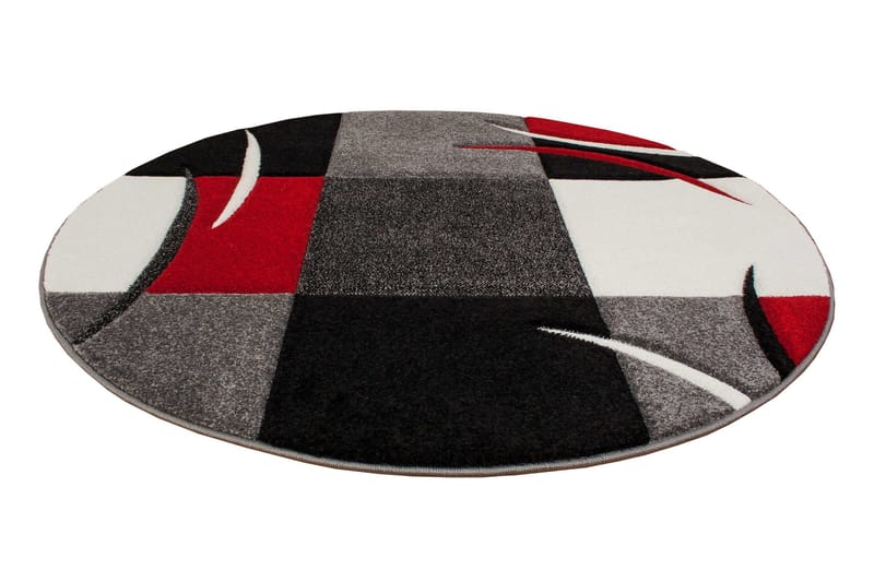 London Patch Friezematta Rund 240 - Röd - Textil & mattor - Mattor - Modern matta - Friezematta