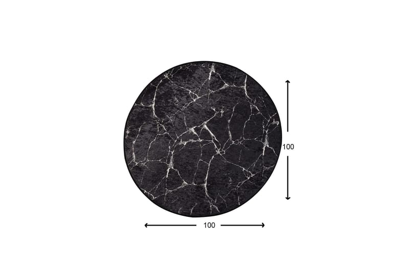 Marmuras Matta Rund 100 cm - Flerfärgad/Sammet - Textil & mattor - Mattor - Modern matta - Friezematta