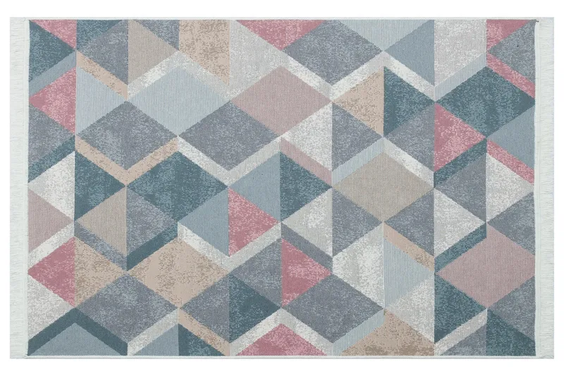 Mihriban Matta 120x180 cm - Blå/Rosa/Beige/Grå/Bomull - Textil & mattor - Mattor - Modern matta - Friezematta