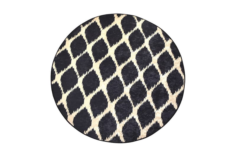 Moriti Matta Rund 100 cm - Flerfärgad/Sammet - Textil & mattor - Mattor - Modern matta - Friezematta