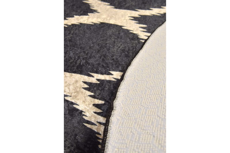 Moriti Matta Rund 100 cm - Flerfärgad/Sammet - Textil & mattor - Mattor - Modern matta - Friezematta