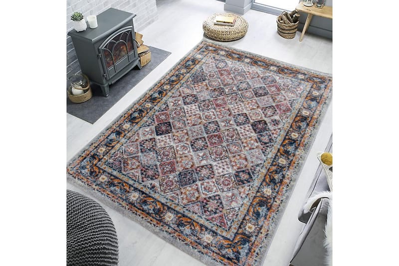 Naywaj Wiltonmatta 160x230 cm Rektangulär, Creme/Blå