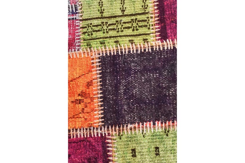 Nevriye Matta Rund 100 cm - Flerfärgad/Sammet - Textil & mattor - Mattor - Modern matta - Friezematta