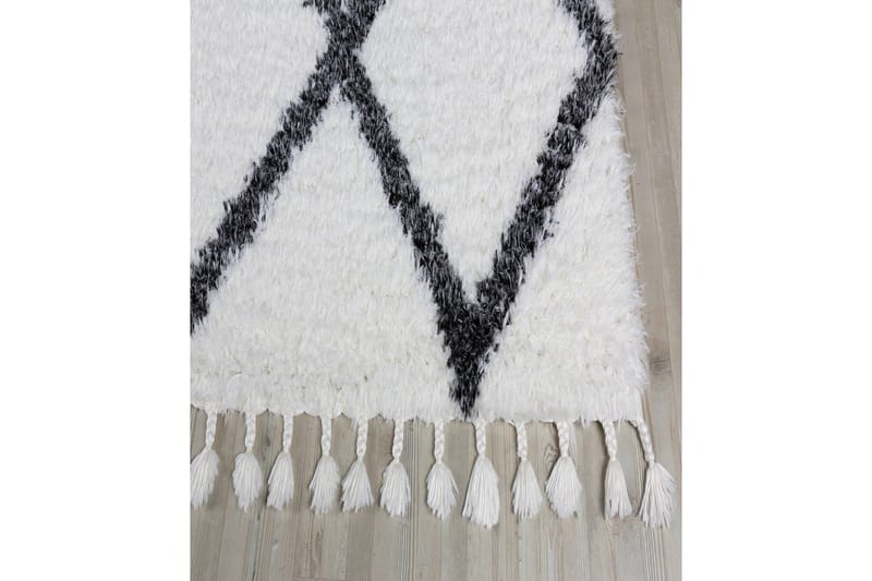 Nishiki Wiltonmatta 160x230 cm Rektangulär - Vit/Antracit - Textil & mattor - Mattor - Modern matta - Friezematta