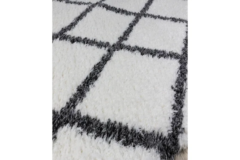 Nishiki Wiltonmatta 160x230 cm Rektangulär - Vit/Antracit - Textil & mattor - Mattor - Modern matta - Friezematta