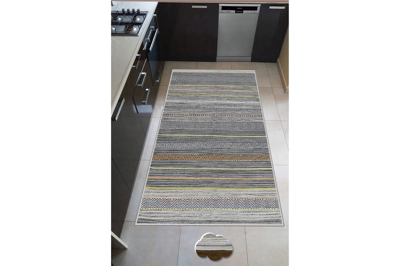 Nobusuke Wiltonmatta 60x100 cm Rektangulär, Grå