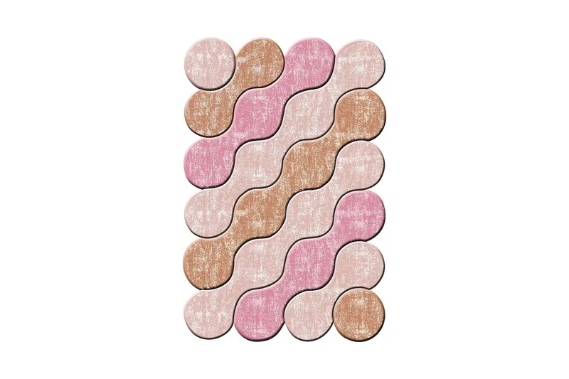 Nobuzane Wiltonmatta 60x100 cm Rektangulär - Rosa - Textil & mattor - Mattor - Modern matta - Friezematta