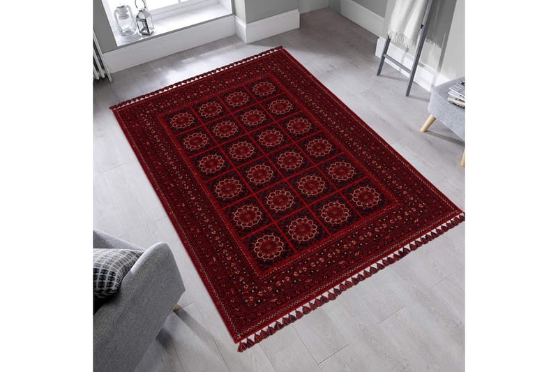 Noritoshi Wiltonmatta 160x230 cm Rektangulär, Röd