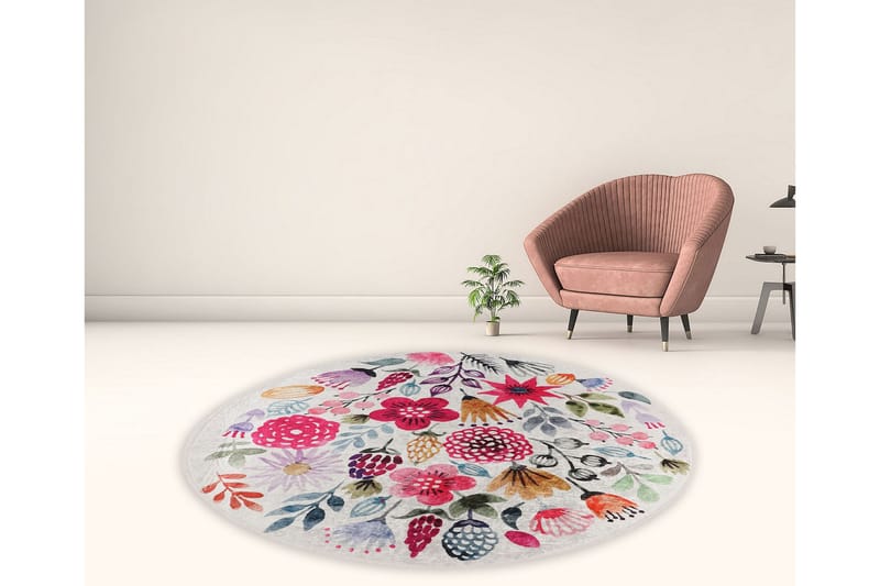 Nozomu Wiltonmatta 200 cm Rund, Flerfärgad