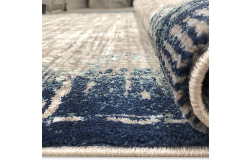 Nurettin Matta 150x230 cm - Blå/Grå - Textil & mattor - Mattor - Modern matta - Friezematta
