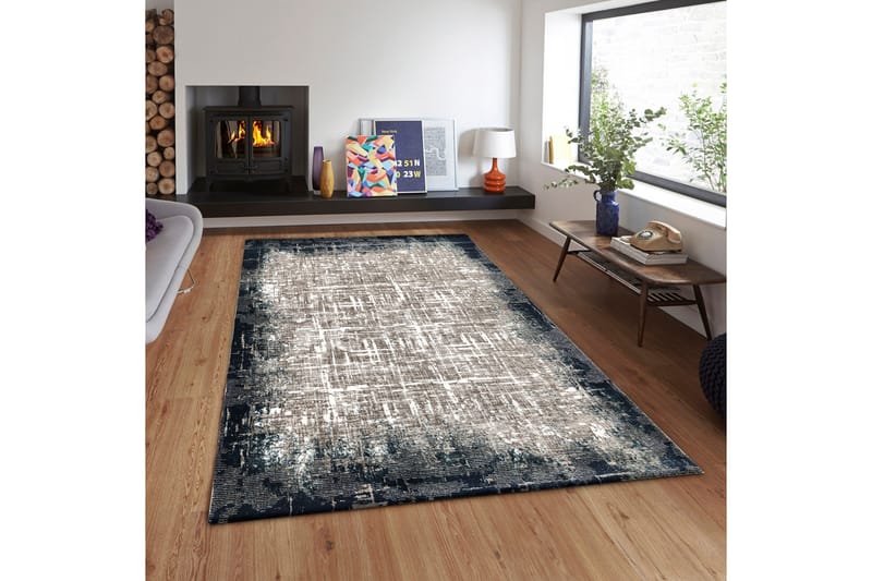 Nurettin Matta 150x230 cm - Blå/Grå - Textil & mattor - Mattor - Modern matta - Friezematta