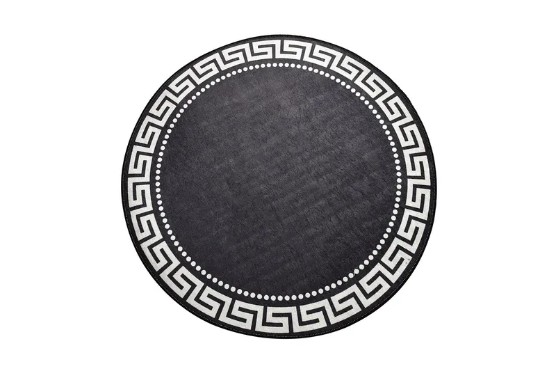 Orbarthe Matta Rund 140 cm, Flerfärgad/Sammet