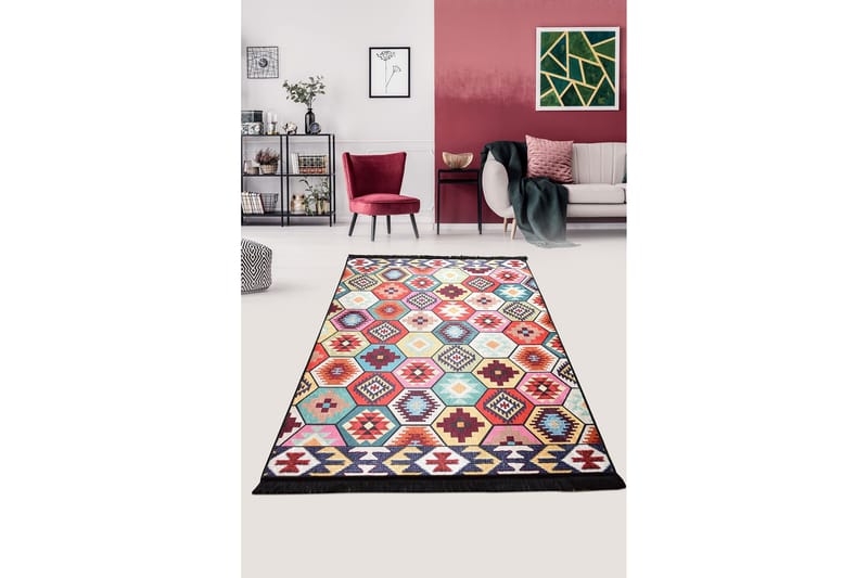 Orrazia Matta 140x190 cm - Flerfärgad/Sammet - Textil & mattor - Mattor - Modern matta - Friezematta