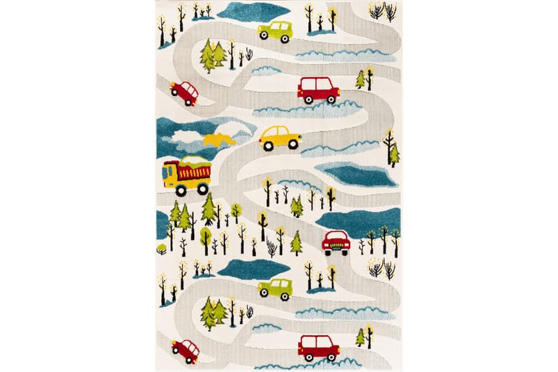 Ottawa Wiltonmatta 160x230 cm Rektangulär - Creme/Blå/Röd/Grön/Svart - Textil & mattor - Mattor - Modern matta - Friezematta