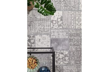 Patchwork Wiltonmatta 160x230 cm Rektangulär - Silver - Textil & mattor - Mattor - Modern matta - Friezematta