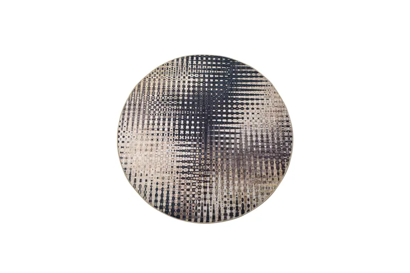Samruna Matta Rund 100 cm - Flerfärgad/Sammet - Textil & mattor - Mattor - Modern matta - Friezematta
