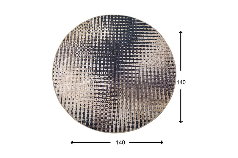 Samruna Matta Rund 140 cm - Flerfärgad/Sammet - Textil & mattor - Mattor - Modern matta - Friezematta