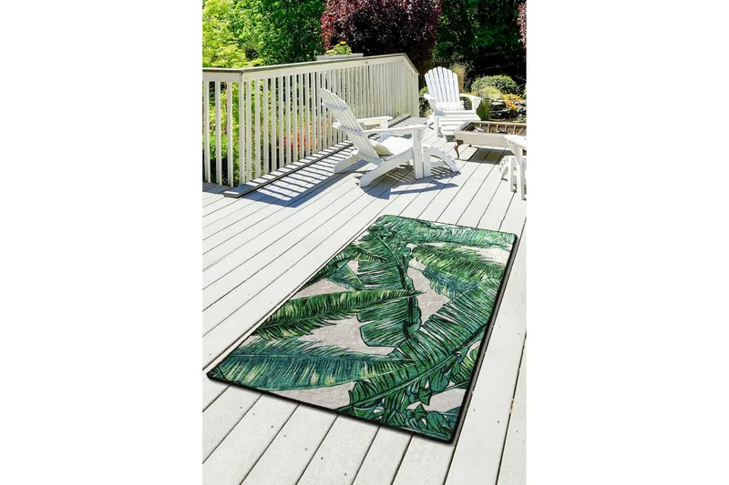 Saziye Matta 120x180 cm, Grön/Sammet