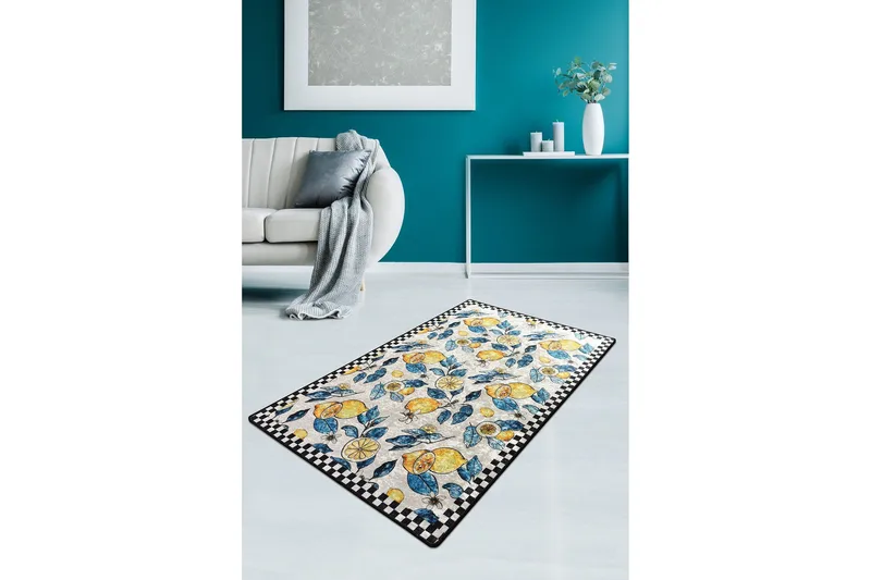 Sidrun Matta 100x200 cm - Flerfärgad/Sammet - Textil & mattor - Mattor - Modern matta - Friezematta