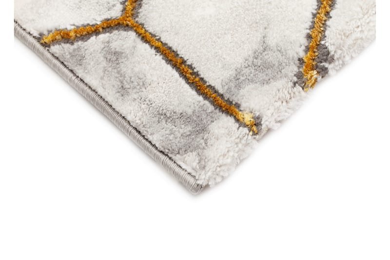 Skravelsbo Cube Matta 80x300 cm - Guld - Textil & mattor - Mattor - Modern matta - Friezematta