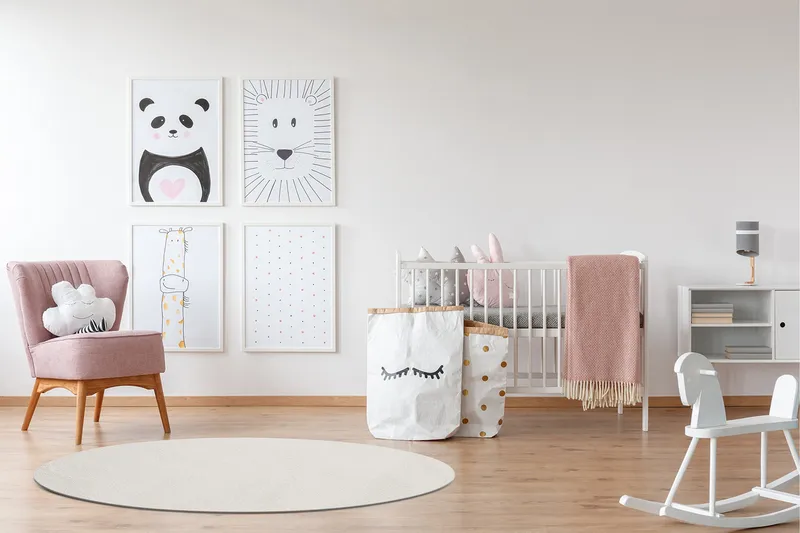 Soft Wiltonmatta Rund 120 cm - Vit - Textil & mattor - Mattor - Modern matta - Friezematta