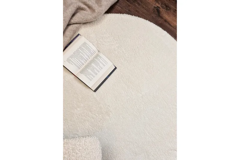 Soft Wiltonmatta Rund 160 cm - Vit - Textil & mattor - Mattor - Modern matta - Friezematta