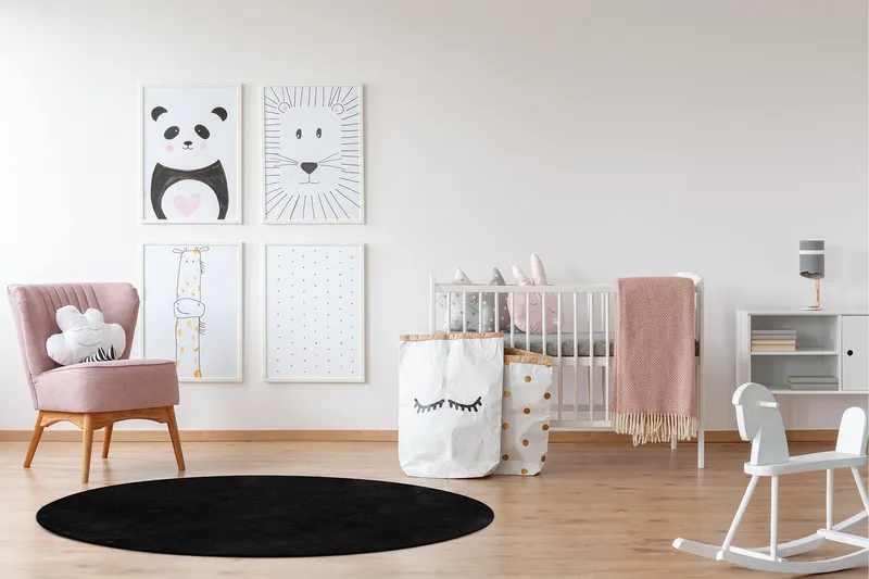 Soft Wiltonmatta Rund 200 cm - Svart - Textil & mattor - Mattor - Modern matta - Friezematta