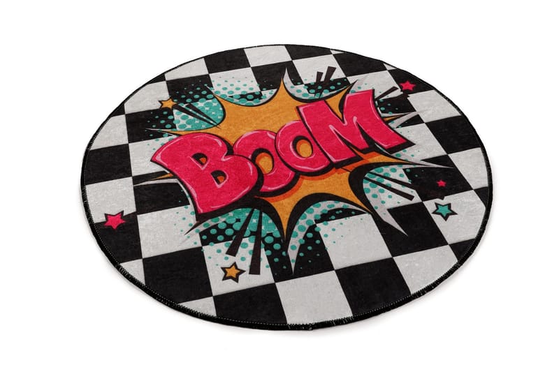 Tarhe Matta Rund 100 cm, Flerfärgad/Sammet