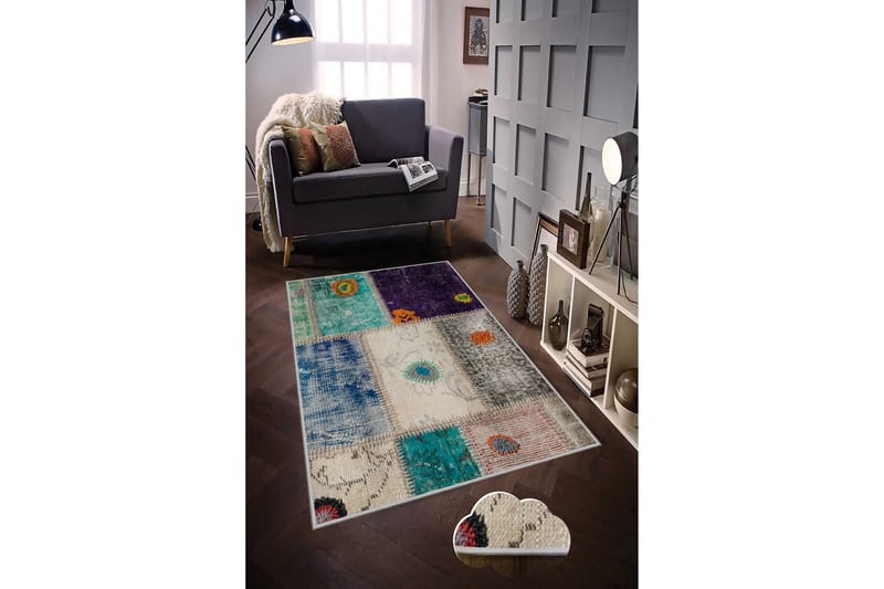 Tolunay Matta 100x150 cm - Flerfärgad - Textil & mattor - Mattor - Modern matta - Friezematta