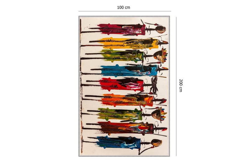 Tolunay Matta 100x200 cm - Flerfärgad - Textil & mattor - Mattor - Modern matta - Friezematta