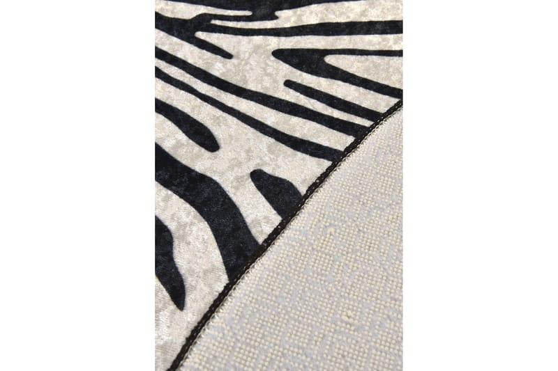 Ulphe Matta Rund 100 cm - Zebra/Sammet - Textil & mattor - Mattor - Modern matta - Friezematta
