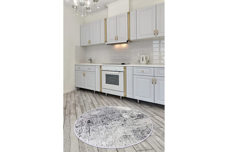 Umboni Matta Rund 140 cm - Flerfärgad/Sammet - Textil & mattor - Mattor - Modern matta - Friezematta