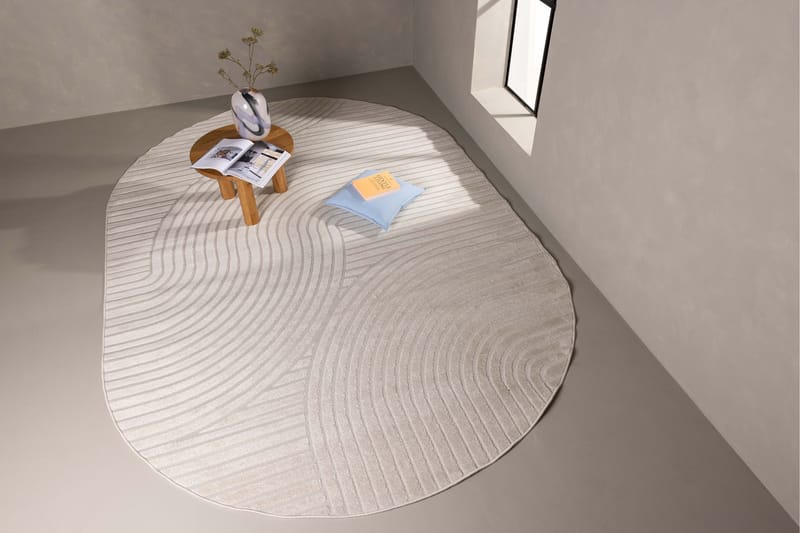 Vince Wiltonmatta 240x340 cm Oval - Vit - Textil & mattor - Mattor - Modern matta - Friezematta
