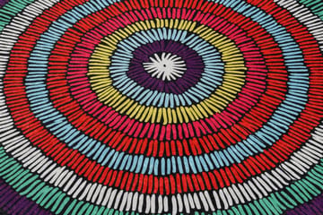 Zircle Matta Rund 100 cm - Flerfärgad/Sammet - Textil & mattor - Mattor - Modern matta - Friezematta