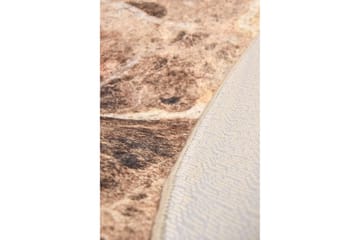 Zithunzi Matta Rund 100 cm - Flerfärgad/Sammet - Textil & mattor - Mattor - Modern matta - Friezematta
