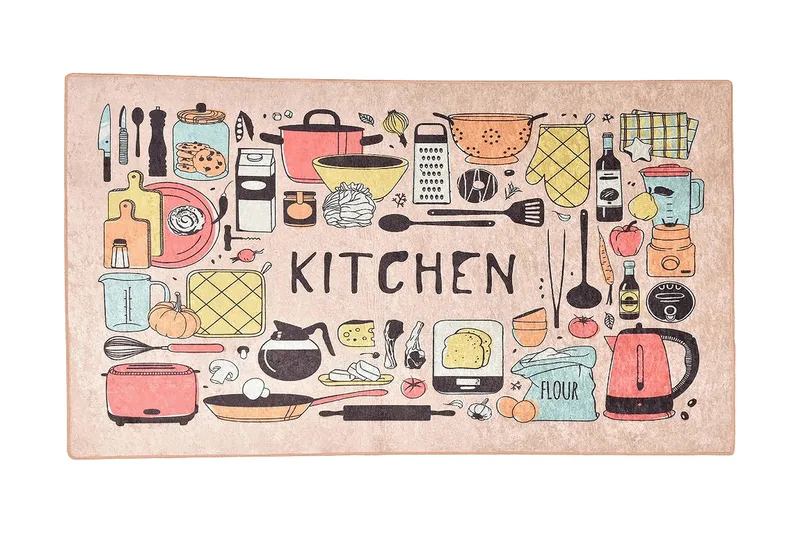 Contento Entrematta 100x300 cm, Flerfärgad/Sammet