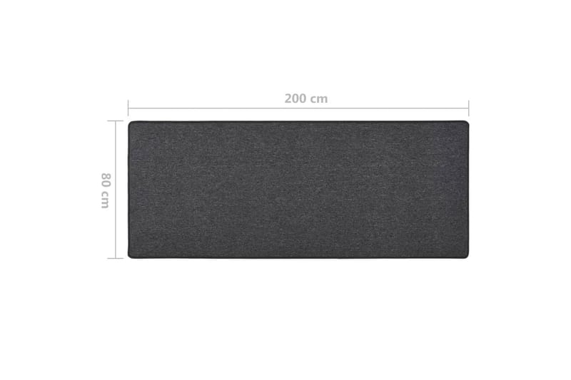 Gångmatta antracit 80x200 cm - Grå - Textil & mattor - Mattor - Modern matta - Gångmattor