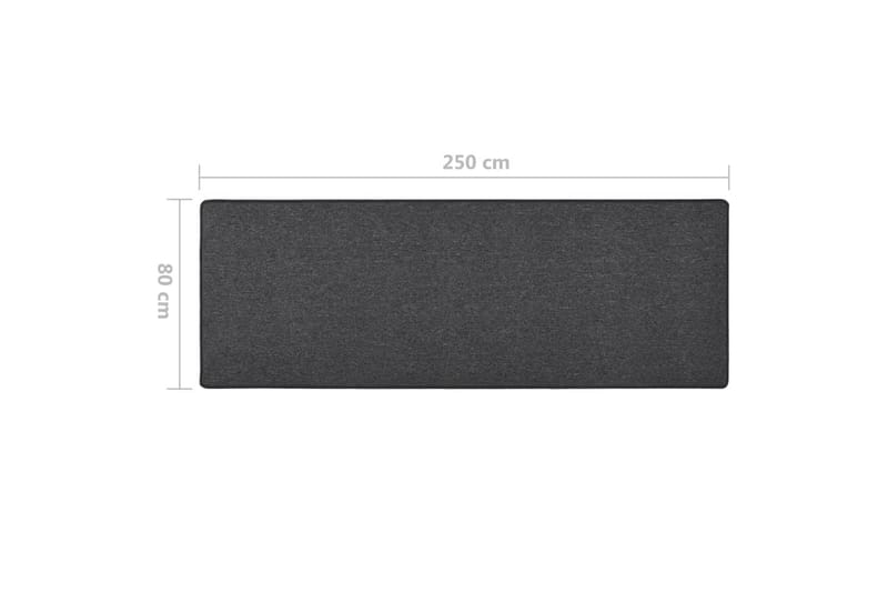 Gångmatta antracit 80x250 cm - Grå - Textil & mattor - Mattor - Modern matta - Gångmattor