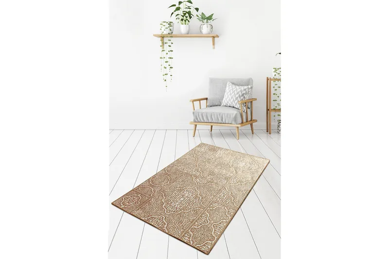 Iravathe Entrematta 100x300 cm - Beige/Sammet - Textil & mattor - Mattor - Modern matta - Gångmattor