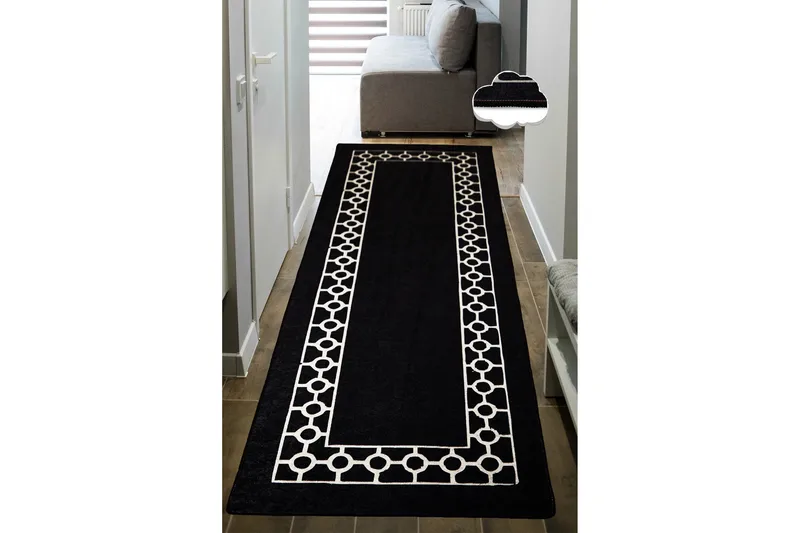 Jassu Gångmatta 80x200 cm Rektangulär - Svart - Textil & mattor - Mattor - Modern matta - Gångmattor