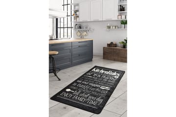 Kuhinja Entrematta 100x300 cm - Svart/Sammet - Textil & mattor - Mattor - Modern matta - Gångmattor