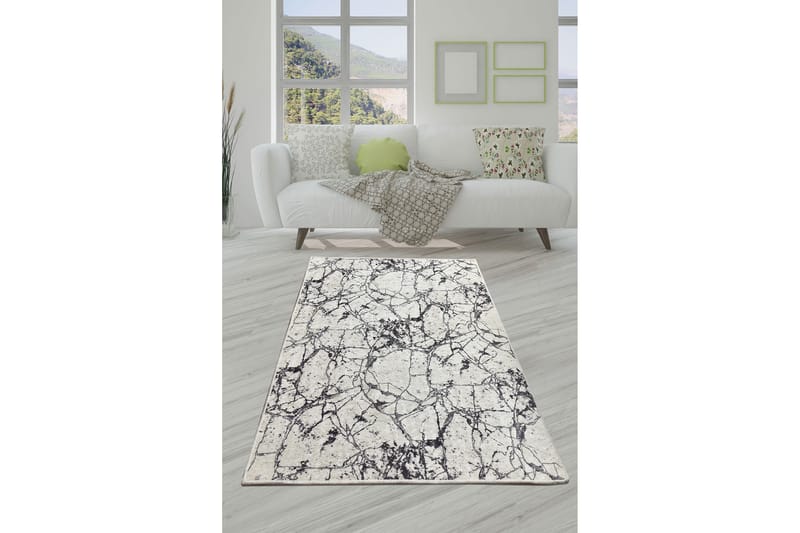 Marmuras Entrematta 80x300 cm - Vit/Sammet - Textil & mattor - Mattor - Modern matta - Gångmattor