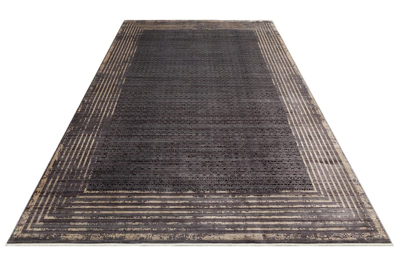 Mhl Gångmatta 100x200 cm Rektangulär - Antracit/Guld - Textil & mattor - Mattor - Modern matta - Gångmattor