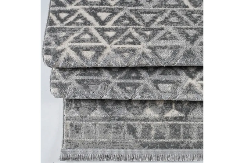 Naveena Gångmatta 100x400 cm Rektangulär - Grå/Creme - Textil & mattor - Mattor - Modern matta - Gångmattor