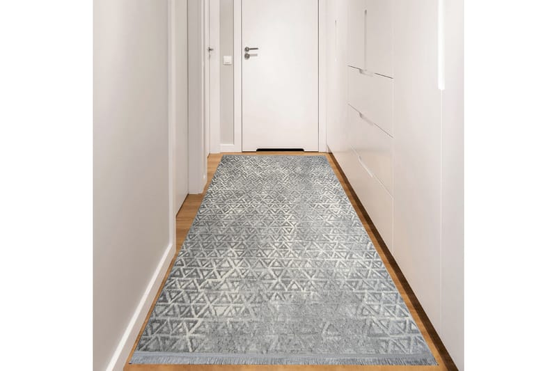 Naveena Gångmatta 100x450 cm Rektangulär - Grå/Creme - Textil & mattor - Mattor - Modern matta - Gångmattor