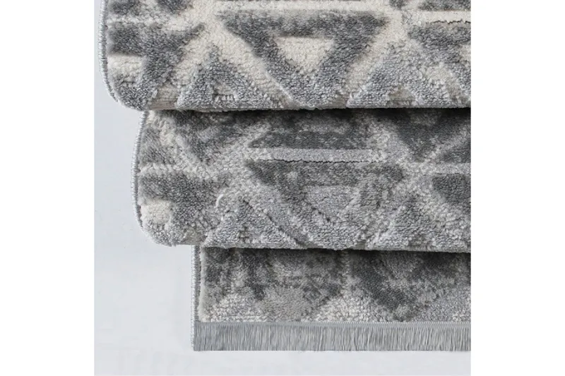 Naveena Gångmatta 100x450 cm Rektangulär - Grå/Creme - Textil & mattor - Mattor - Modern matta - Gångmattor