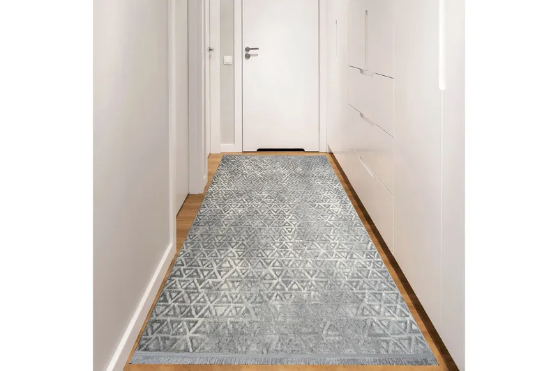 Naveena Gångmatta 120x400 cm Rektangulär, Grå/Creme