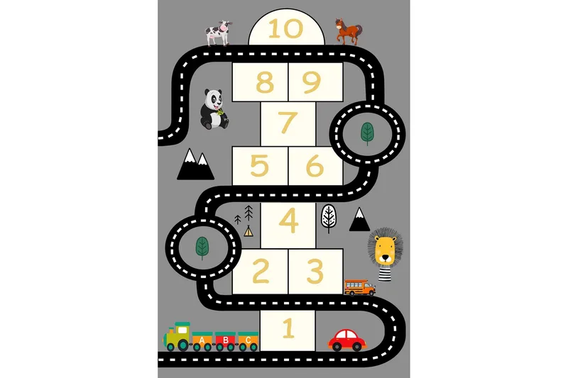 Noojo Gångmatta 100x150 cm Rektangulär - Grå - Textil & mattor - Mattor - Modern matta - Gångmattor