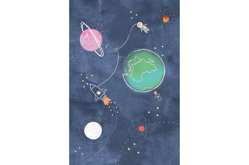 Nooralam Gångmatta 80x150 cm Rektangulär - Flerfärgad - Textil & mattor - Mattor - Modern matta - Gångmattor